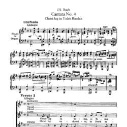 Ноты И. Бах - Кантата №4 "Christ lag in Todes Banden" (BWV 4) - предпросмотр