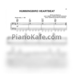 Ноты Katy Perry - Hummingbird heartbeat - предпросмотр