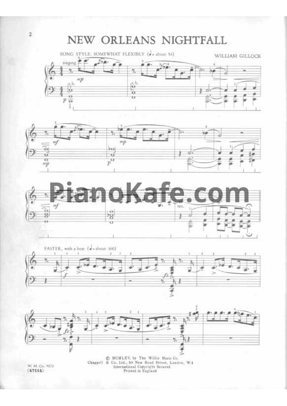 Ноты William Gillock - New Orleans jazz styles (Книга нот) - PianoKafe.com