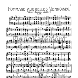 Ноты Франц Шуберт - 16 лендлеров и 2 экосеза для фортепиано (D 734) - предпросмотр