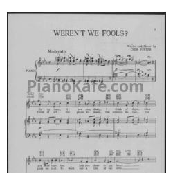Ноты Cole Porter - Weren't we fools - предпросмотр