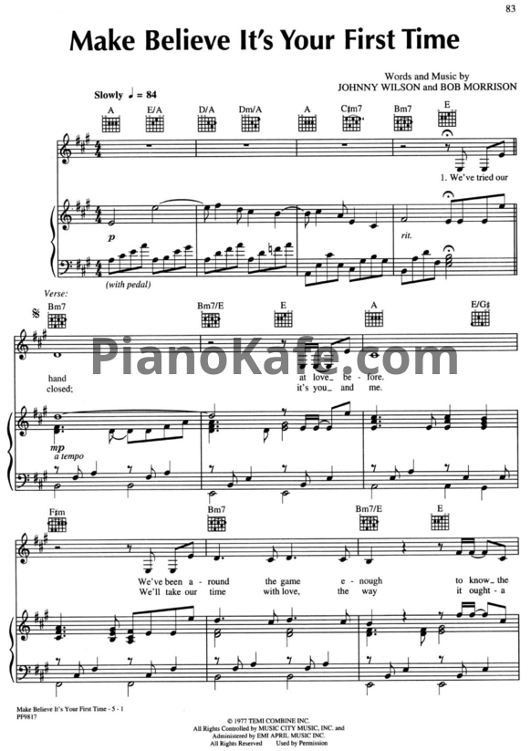 Ноты The Carpenters - Make believe it's your time - PianoKafe.com
