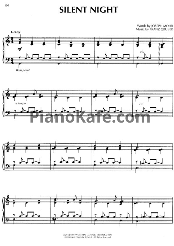 Ноты Franz Gruber - Silent night - PianoKafe.com