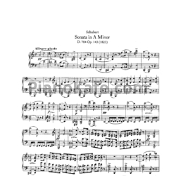Ноты Франц Шуберт - Соната ля минор (D. 784, Op. 143) - предпросмотр