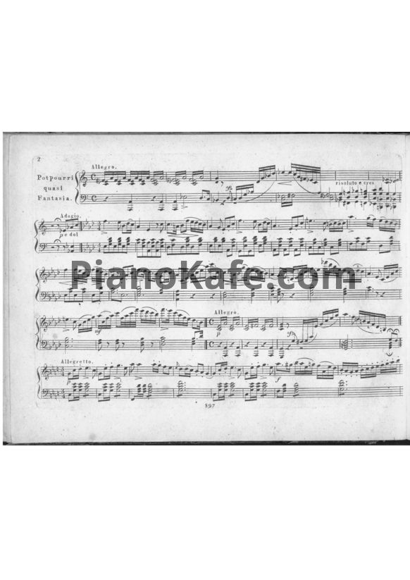 Ноты Carl Friedrich Ebers - Фантазия на мелодию из оперы "Вольный стрелок" (Op. 46) - PianoKafe.com