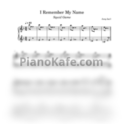 Ноты Jung Jae-il - I remember my name - предпросмотр