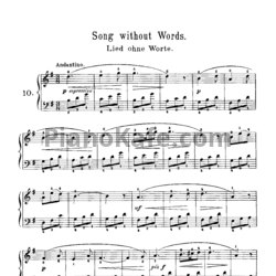 Ноты Корнелиус Гурлитт - Песня без слов (Op. 101, №10) - предпросмотр