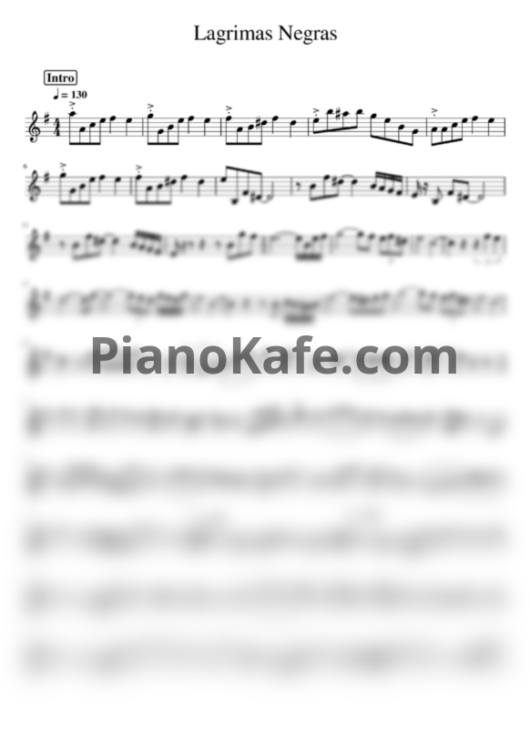 Ноты Miguel Matamoros - Lagrimas negras (Оригинальная аранжировка) - PianoKafe.com