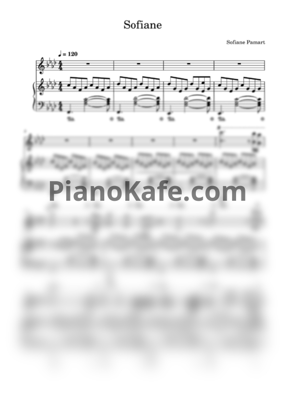 Ноты Sofiane Pamart - Sofiane - PianoKafe.com
