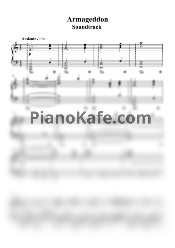 Ноты Trevor Rabin - Armageddon - PianoKafe.com