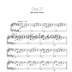 Ноты Dustin O'Halloran - Opus 22 - предпросмотр