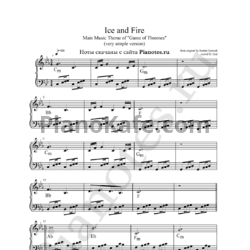 Ноты Ramin Djawadi - Ice and Fire (Main theme)
