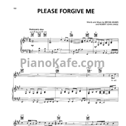 Ноты Bryan Adams - Please forgive me (Версия 2) - предпросмотр
