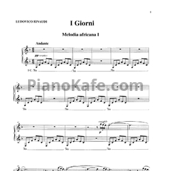 Ноты Ludovico Einaudi - Melodia africana I