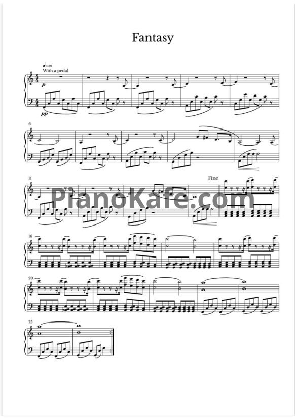 Ноты И. Барабаш - Fantasy - PianoKafe.com