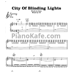 Ноты U2 - City of blinding lights - предпросмотр