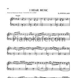 Ноты Burton Lane - I hear music - предпросмотр