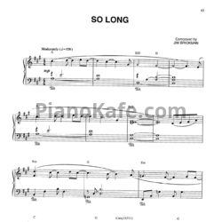 Ноты Jim Brickman - So long - предпросмотр