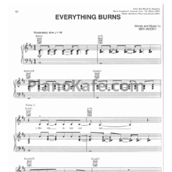 Ноты Ben Moody feat. Anastacia - Everything burns - предпросмотр