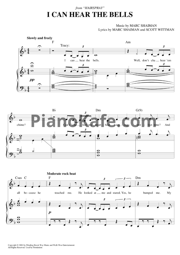 Ноты Marc Shaiman - I can hear the bells - PianoKafe.com
