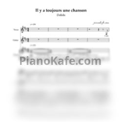 Ноты Dalida - Il y a toujours une chanson - предпросмотр
