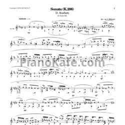 Ноты Д. Скарлатти - Соната K206 - предпросмотр
