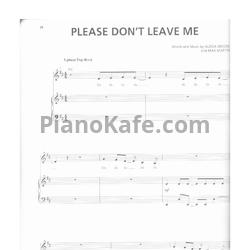 Ноты Pink - Please don't leave me (Версия 2) - предпросмотр