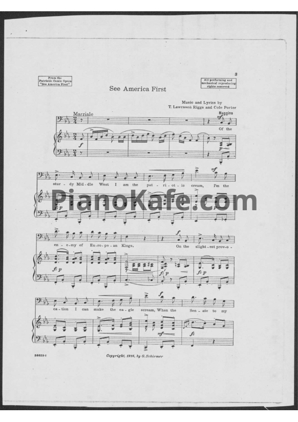 Ноты Cole Porter - See America First - PianoKafe.com