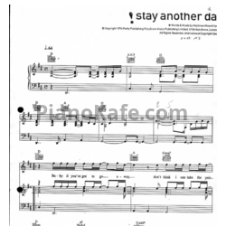 Ноты East 17 - Stay another day
