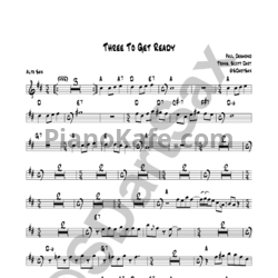 Ноты Paul Desmond - Three to get ready - предпросмотр