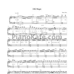Ноты Bruno Mars - 24K magic (Версия 2) - предпросмотр