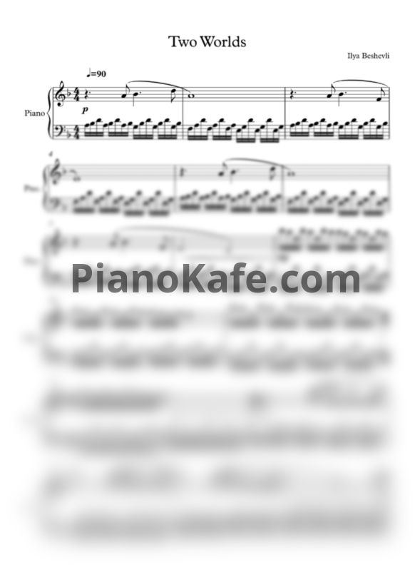 Ноты Ilya Beshevli - Two Worlds - PianoKafe.com