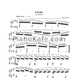 Ноты Карл Черни - Этюд №2 (Соч. 849, №14) - предпросмотр