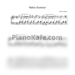 Ноты Эдуард Элгар - Salut d'Amou (Easy piano) - предпросмотр