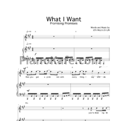 Ноты Jon McLaughlin - What I want - предпросмотр