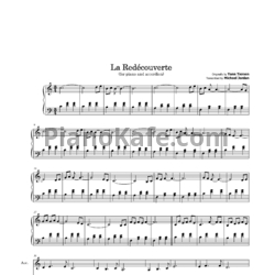 Ноты Yann Tiersen - La redécouverte (for piano and accordion) - предпросмотр