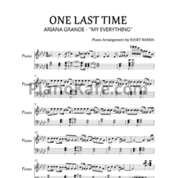 Ноты Ariana Grande - One last time - предпросмотр