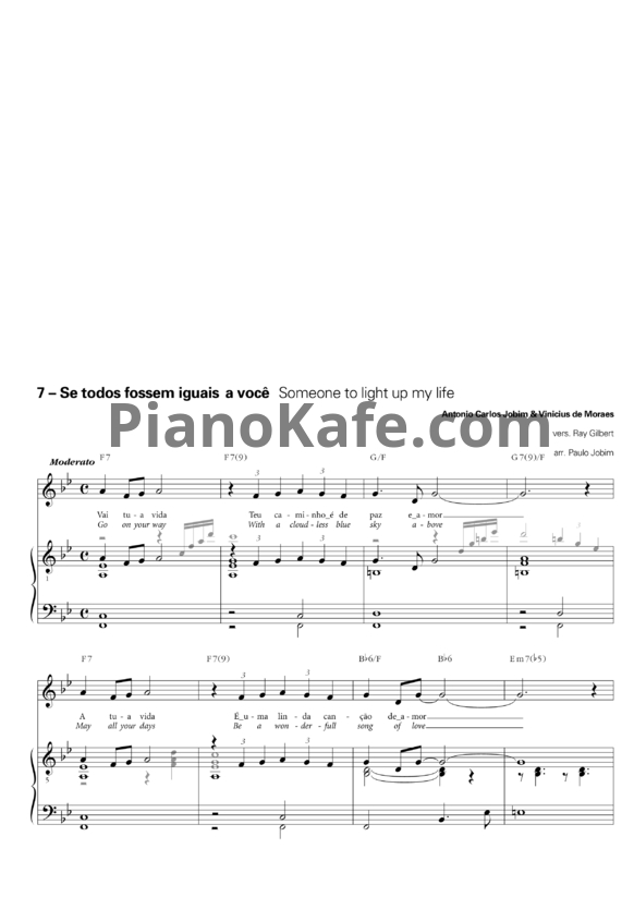 Ноты Antonio Carlos Jobim & Vinicius de Moraes - Se todos fossem iguais a você - PianoKafe.com