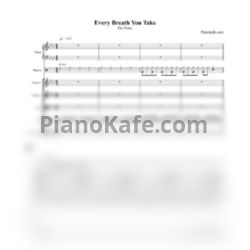 Ноты The Police - Every breath you take (Партитура и партии) - предпросмотр