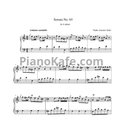 Ноты Antonio Soler - Sonata No. 65 in A minor - предпросмотр