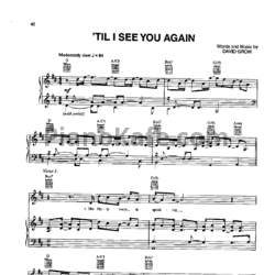 Ноты Jim Brickman - 'Til I see you again - предпросмотр