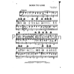 Ноты Ray Charles - Born to lose (Версия 2) - предпросмотр