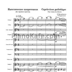 Ноты Вадим Цагарейшвили - Патетическое каприччиозо для скрипки с оркестром (Партитура) - предпросмотр