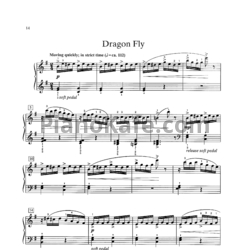 Ноты William Gillock - Dragon fly - предпросмотр