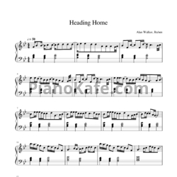 Ноты Alan Walker & Ruben - Heading home - предпросмотр
