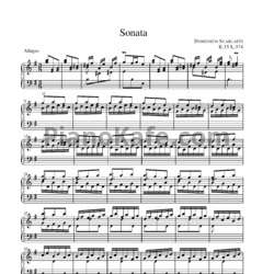 Ноты Д. Скарлатти - Соната K15/L374 - предпросмотр