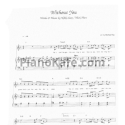 Ноты Mariah Carey - Without you (Версия 2) - предпросмотр