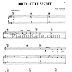 Ноты Sarah McLachlan - Dirty little secret - предпросмотр
