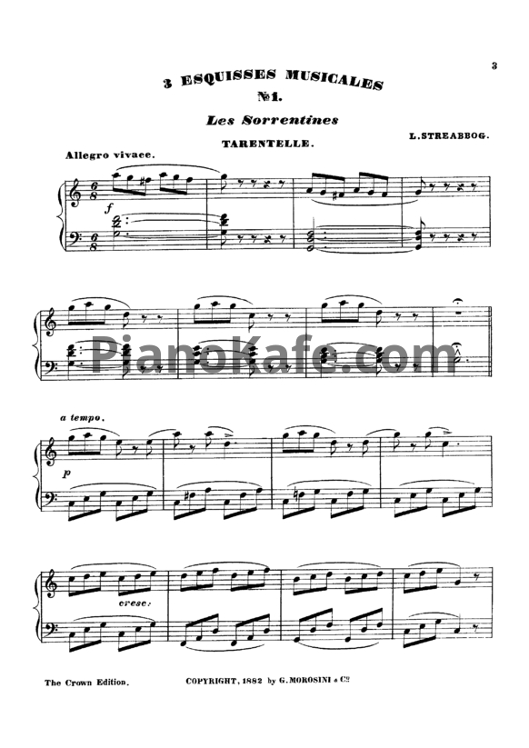 Ноты Л. Гоббартс - 3 музыкальных эскиза для фортепиано - PianoKafe.com