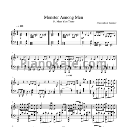 Ноты 5 Seconds of Summer - Monster among men - предпросмотр